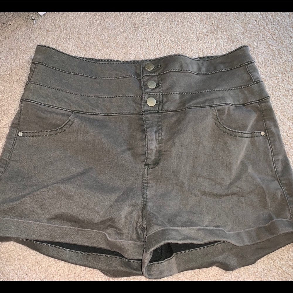 high waisted jean shorts